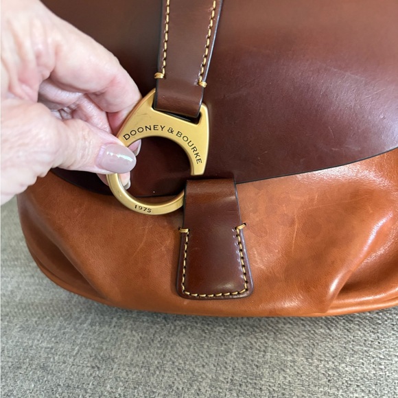 Dooney & Bourke Brown and Tan Leather Crossbody Bag - Picture 8 of 10